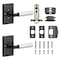 Sure-Loc Hardware Sure-Loc Hardware Levanto Privacy Rosette, Flat Black, Knurled Grip in Polished Chrome LV102 FBL GRIP-KN 26 - alternate 3